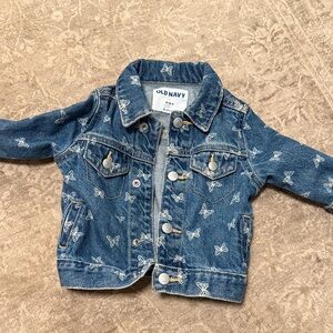 Old Navy Kids Denim Jacket with Butterfly Design